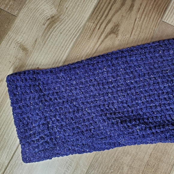 Women's Navy Blue Open Front Knit Long Sleeve Cardigan Size Large/XL EUC - Picture 5 of 14